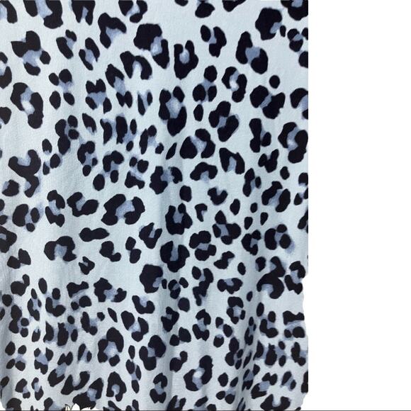 Chicos Womens Blue Animal Floral Print Short Sleeve Dress Chicos Size 0 Small - Picture 2 of 5